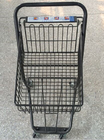Metal cinzento 2 - trole da compra da cesta do supermercado da série anticolisão com as 4 rodas do plutônio