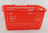 O cesto de compras da mão do supermercado dos PP, vermelho leva cestos de compras 500x350x255mm