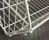 Cestas metálicas do armazenamento de fio do canto da exposição do supermercado/cestas fio do metal