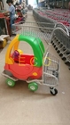 Trole da compra do supermercado das crianças dos desenhos animados com carro do brinquedo e bebê Seat