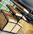 Cremalheira de exposição de madeira do metal dobrável de 3 séries para a loja varejo ISO9001
