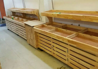 Shelving de parede de madeira da gôndola da exposição do supermercado das unidades do shelving da mobília