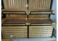 As prateleiras de exposição varejos de madeira do supermercado do GV escolhem - a superfície eletrostática tomada partido do pulverizador