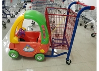 Do supermercado do metal revelação do trole da compra, carrinho de compras das crianças com plástico