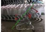 O zinco e o carrinho de compras do supermercado do revestimento do pó/malha de aço entregam o trole